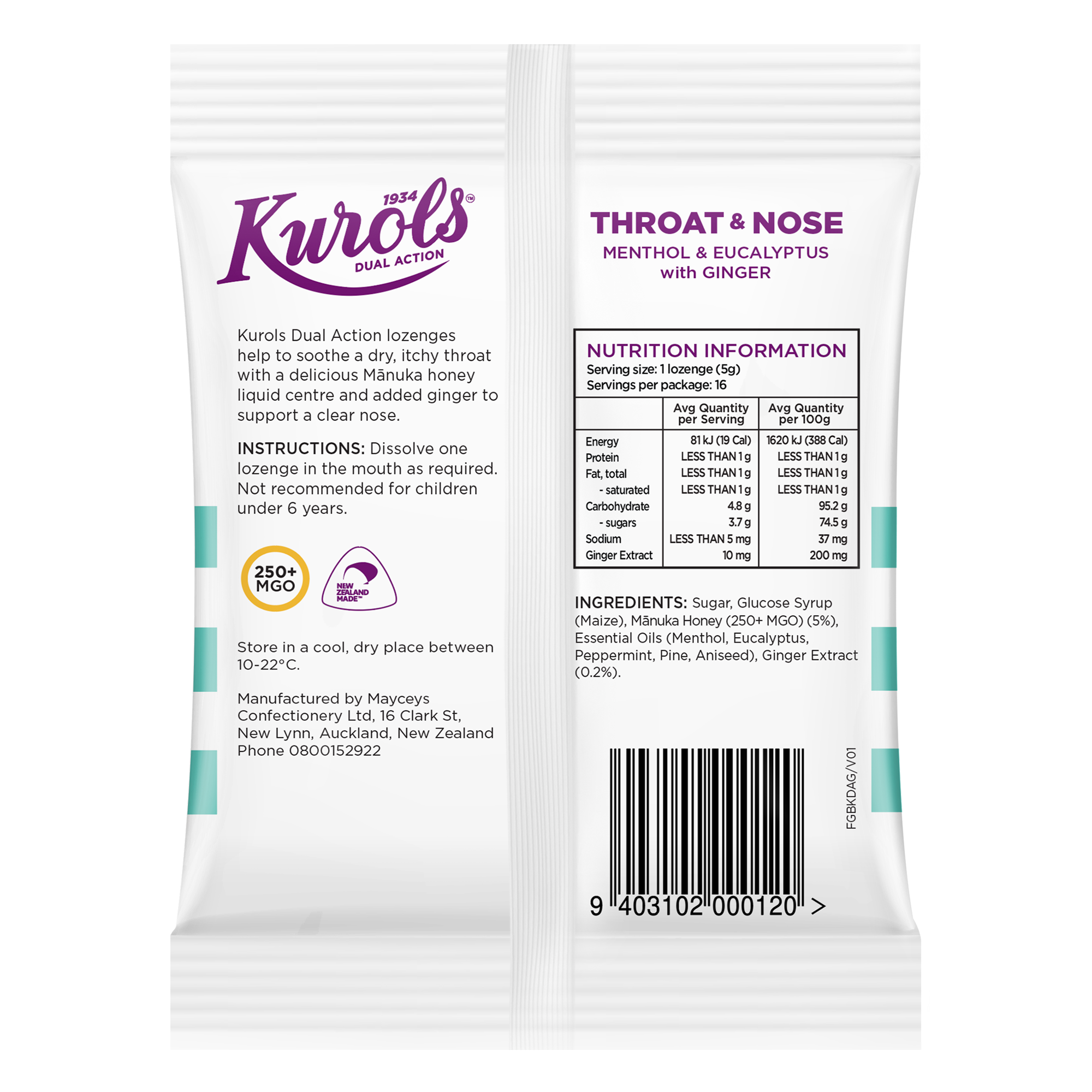 Kurols 润喉通鼻糖
